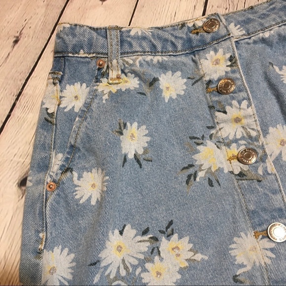 wild fable daisy denim button front skirt - Picture 3 of 7